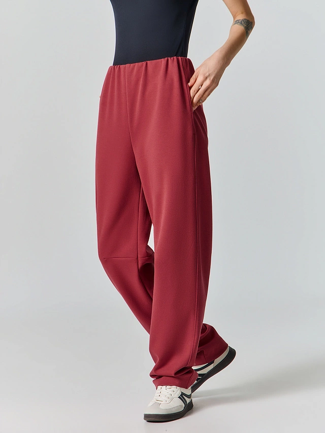 Брюки бананы женские терракотовые - 3