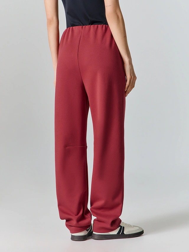 Брюки бананы женские терракотовые - 4