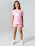 Комплект домашний для девочек: футболка и шорты