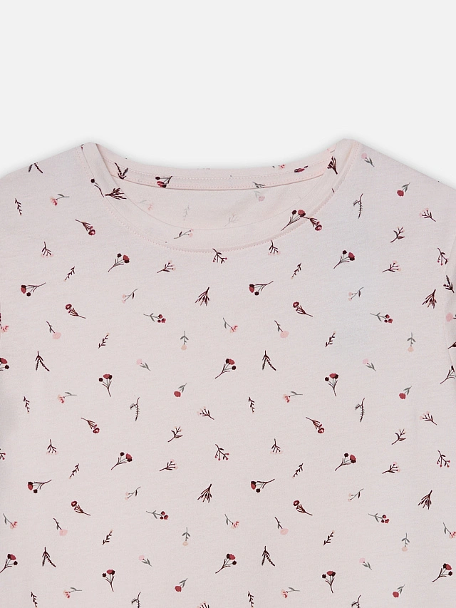 Сорочка ночная женская розовая с цветочным принтом - 6