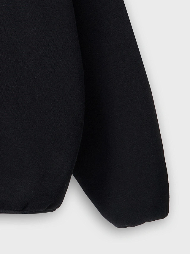 Теплое худи мужское черное с начесом - 8