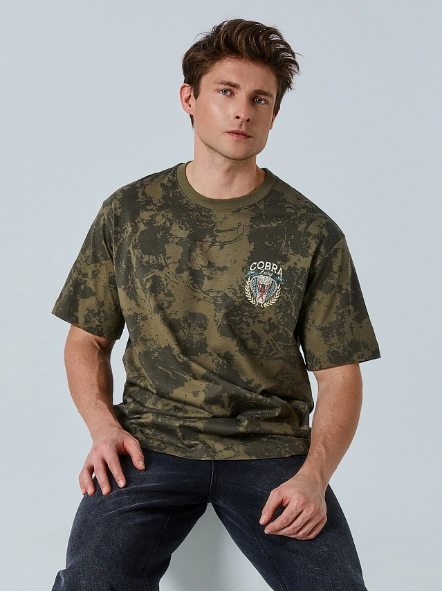 Футболка мужская милитари с эффектом "варка" - 5