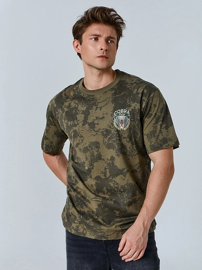 картинка Футболка мужская милитари с эффектом "варка" от магазина мужской одежды Mark Formelle