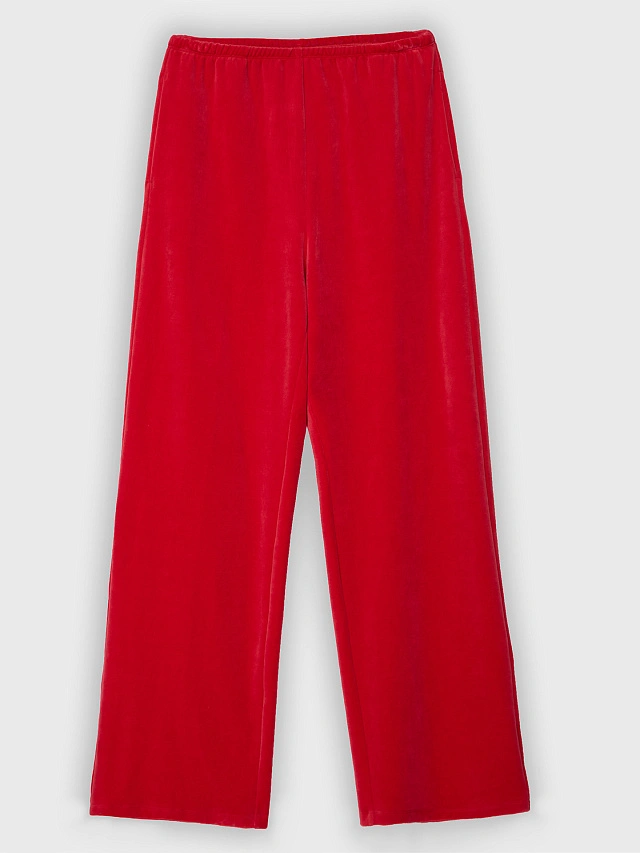 Брюки женские красные велюровые - 7