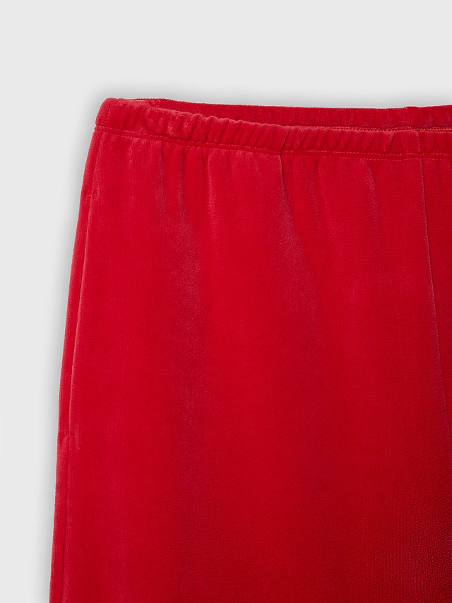 Брюки женские красные велюровые - 9