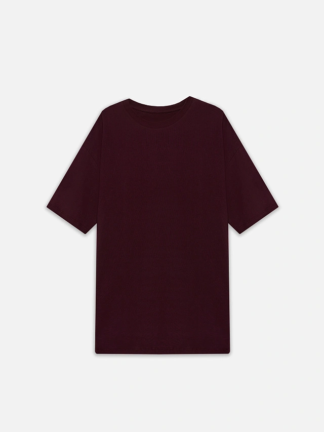 Футболка базовая мужская бордовая - 4