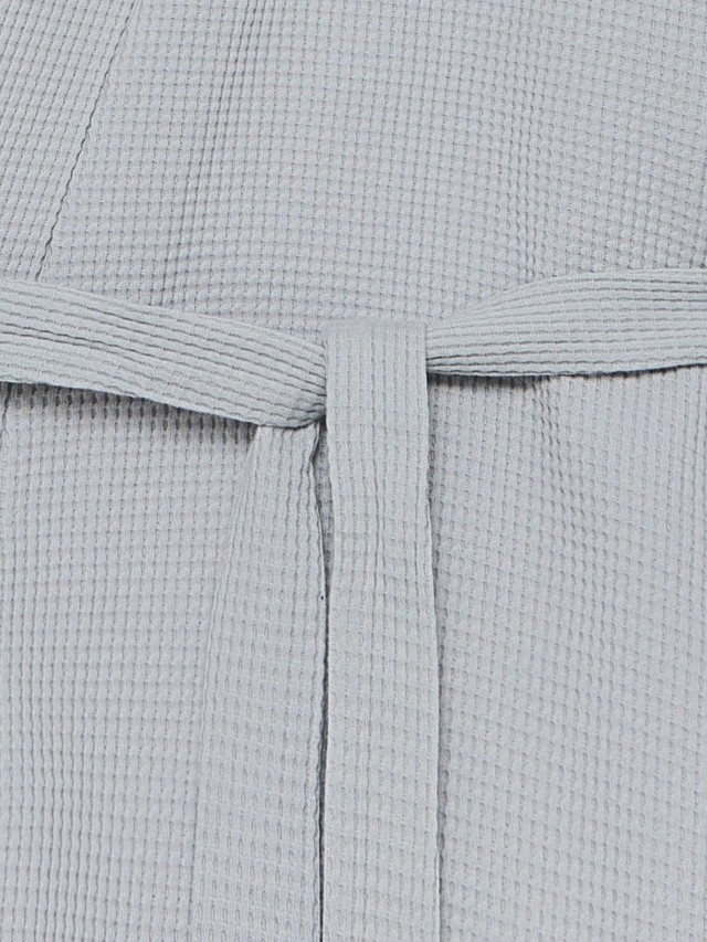 Халат женский серый вафельный - 5