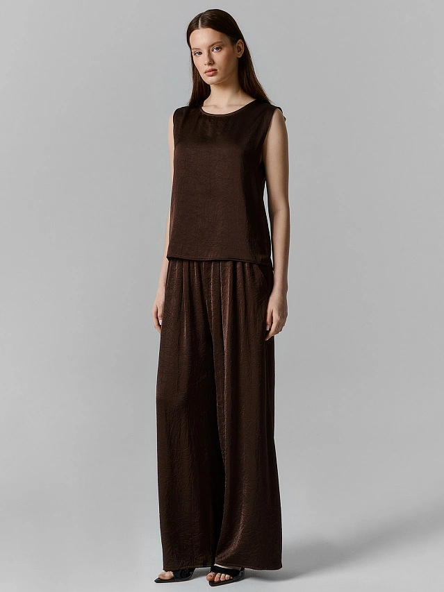 Блузка женская коричневая - 3