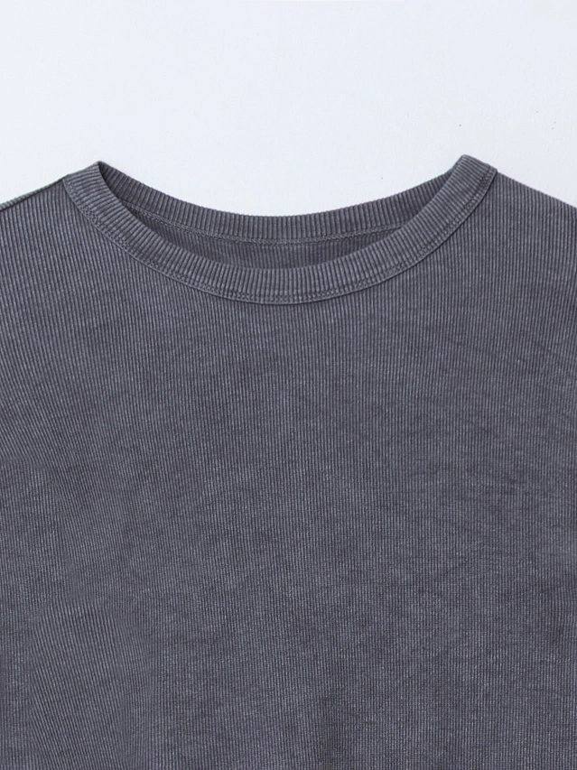 Джемпер женский серый с обработкой эйсид - 5