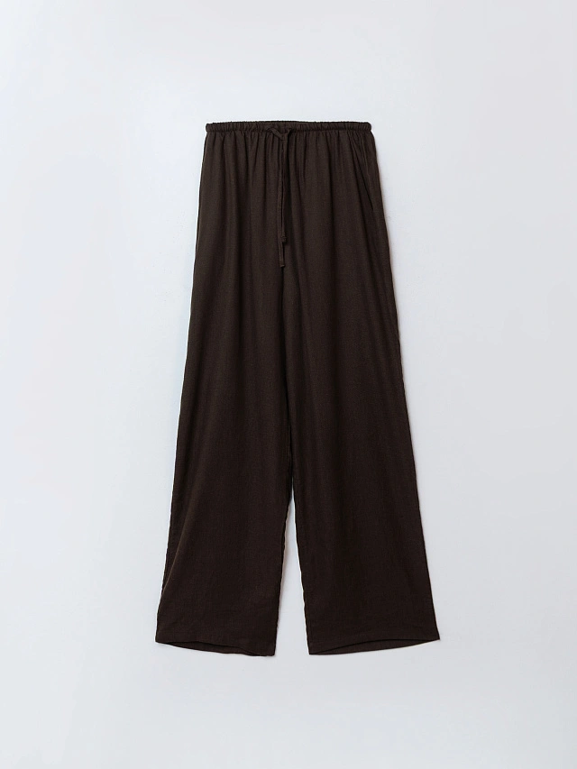 Комплект женский коричневый льняной - 7