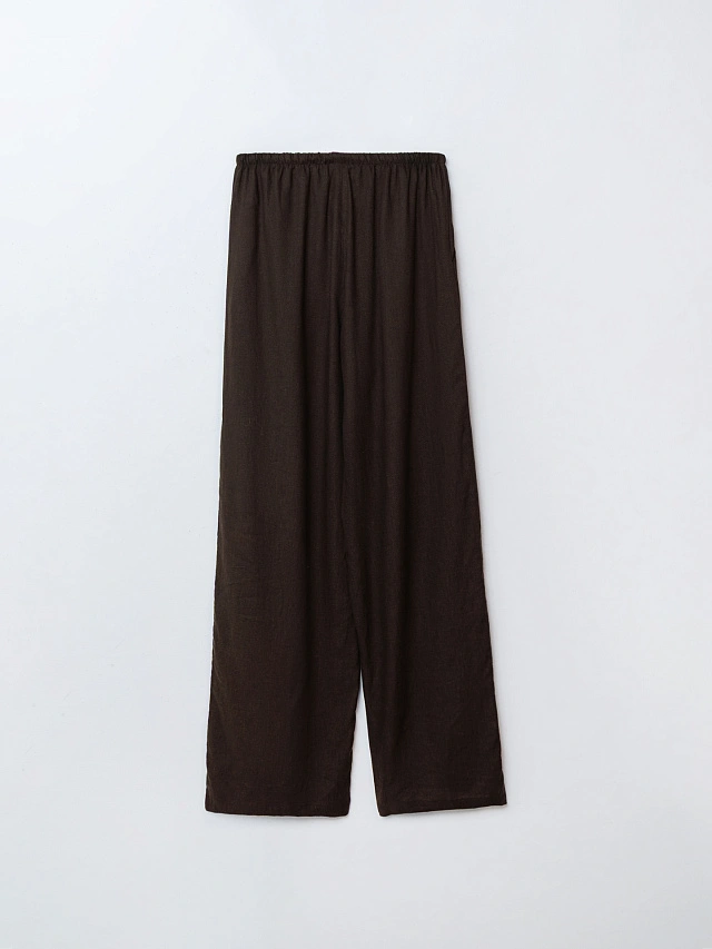 Комплект женский коричневый льняной - 9