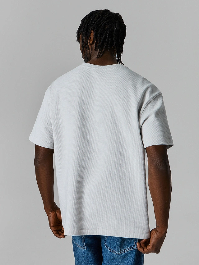 Футболка прямая мужская белая - 3