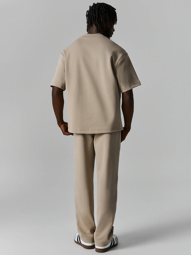 Комплект мужской бежевый: джемпер и брюки - 3