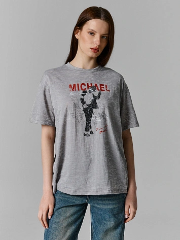 Джемпер свободного силуэта женский серый