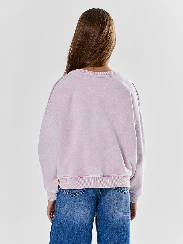 Свитшот для девочек с сердечком из страз - 4