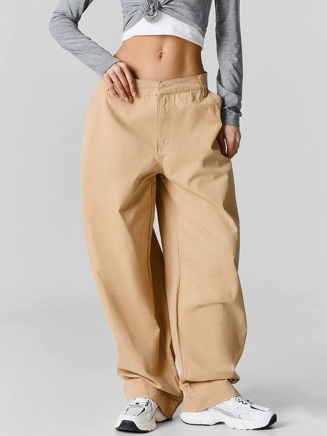 Брюки женские прямые бежевые - 4