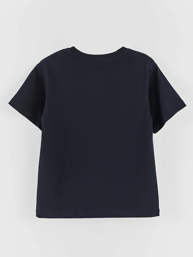 Футболка для мальчиков черная с принтом динозавра - 7