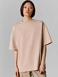 Футболка женская бежевая оверсайз