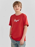 Футболка для мальчиков красная прямого кроя
