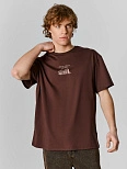 Футболка мужская коричневая прямого кроя