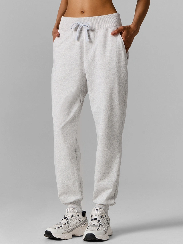 Брюки женские серые с высокой посадкой - 3