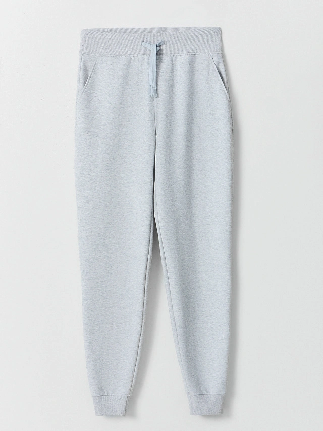 Брюки женские серые с высокой посадкой - 6