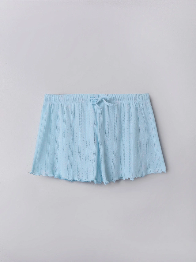 Комплект домашний женский голубой укороченный - 7