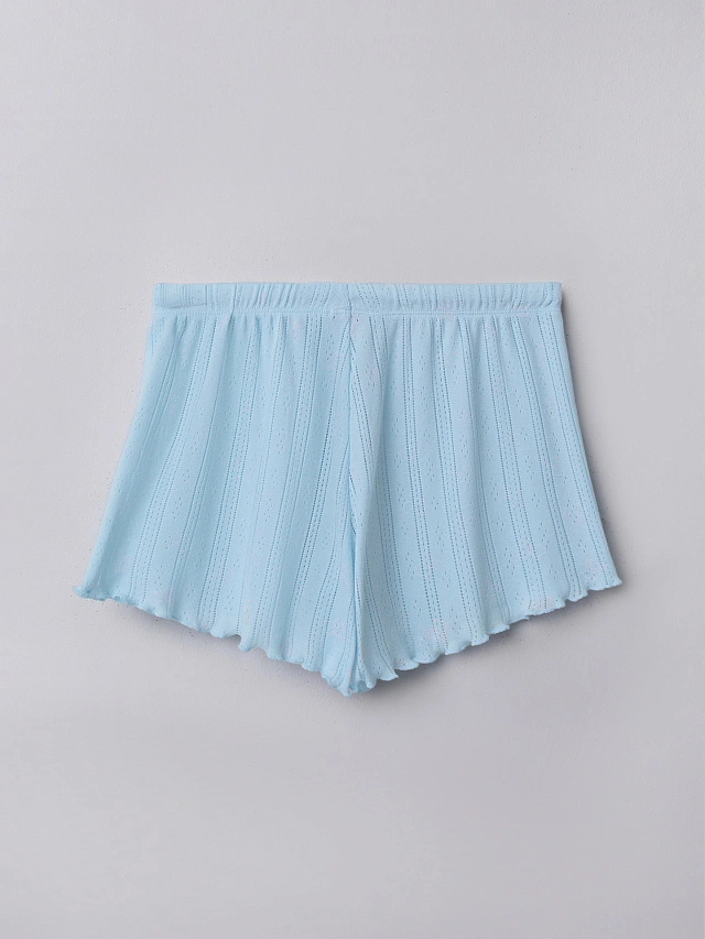 Комплект домашний женский голубой укороченный - 9