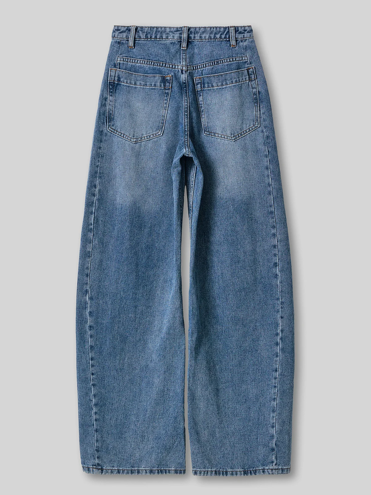 Джинсы barrel fit женские синие со средней посадкой