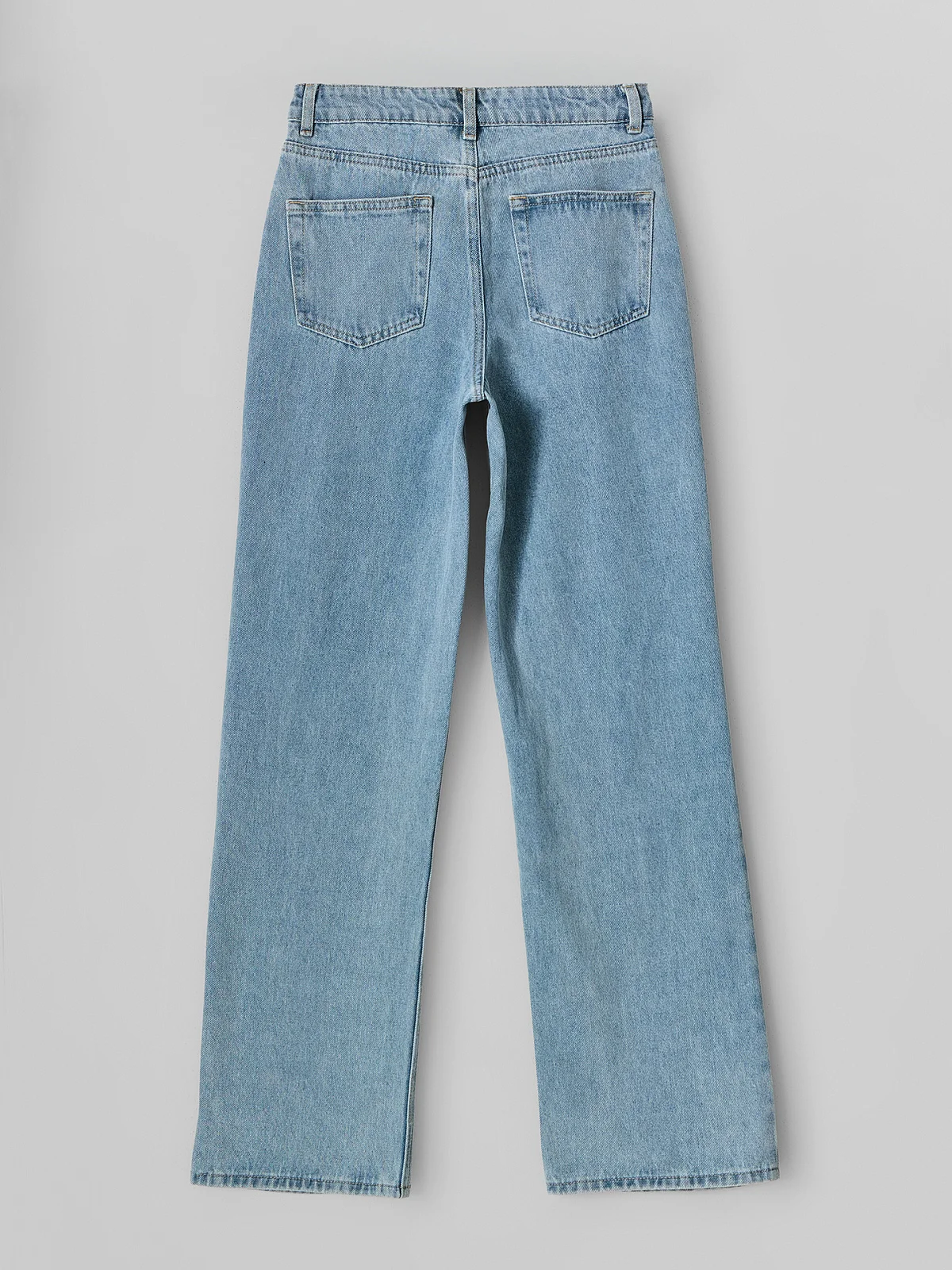 Джинсы прямые женские голубые