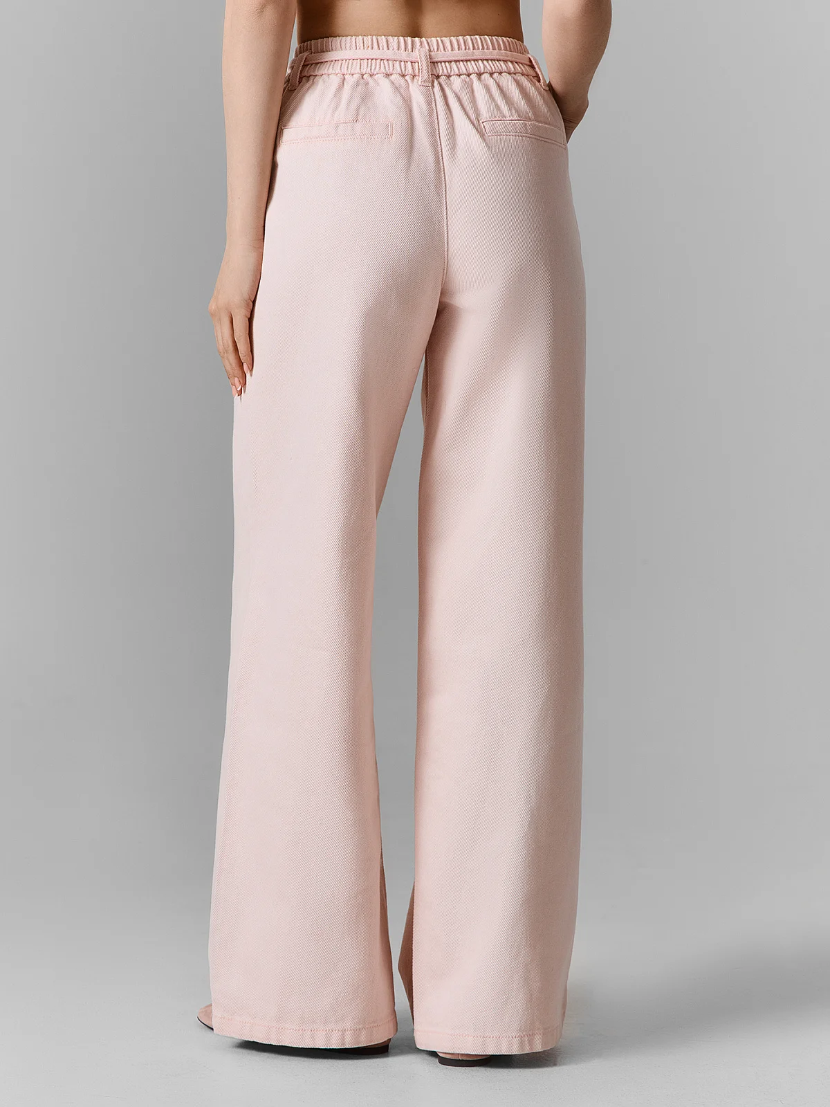 Джинсы женские wide leg розовые - 5