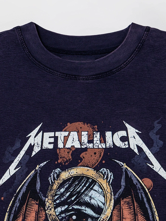 Футболка мужская синяя "Metallica" - 6