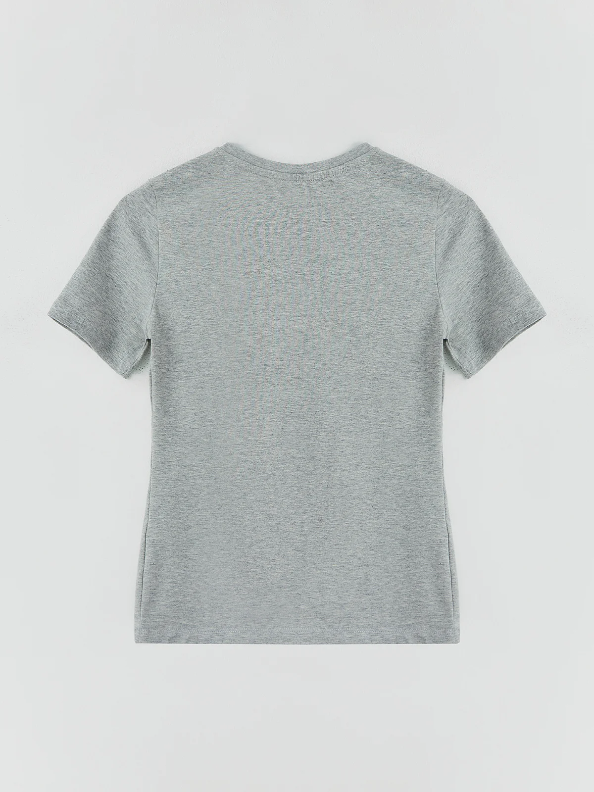 Футболка женская серая базовая - 7