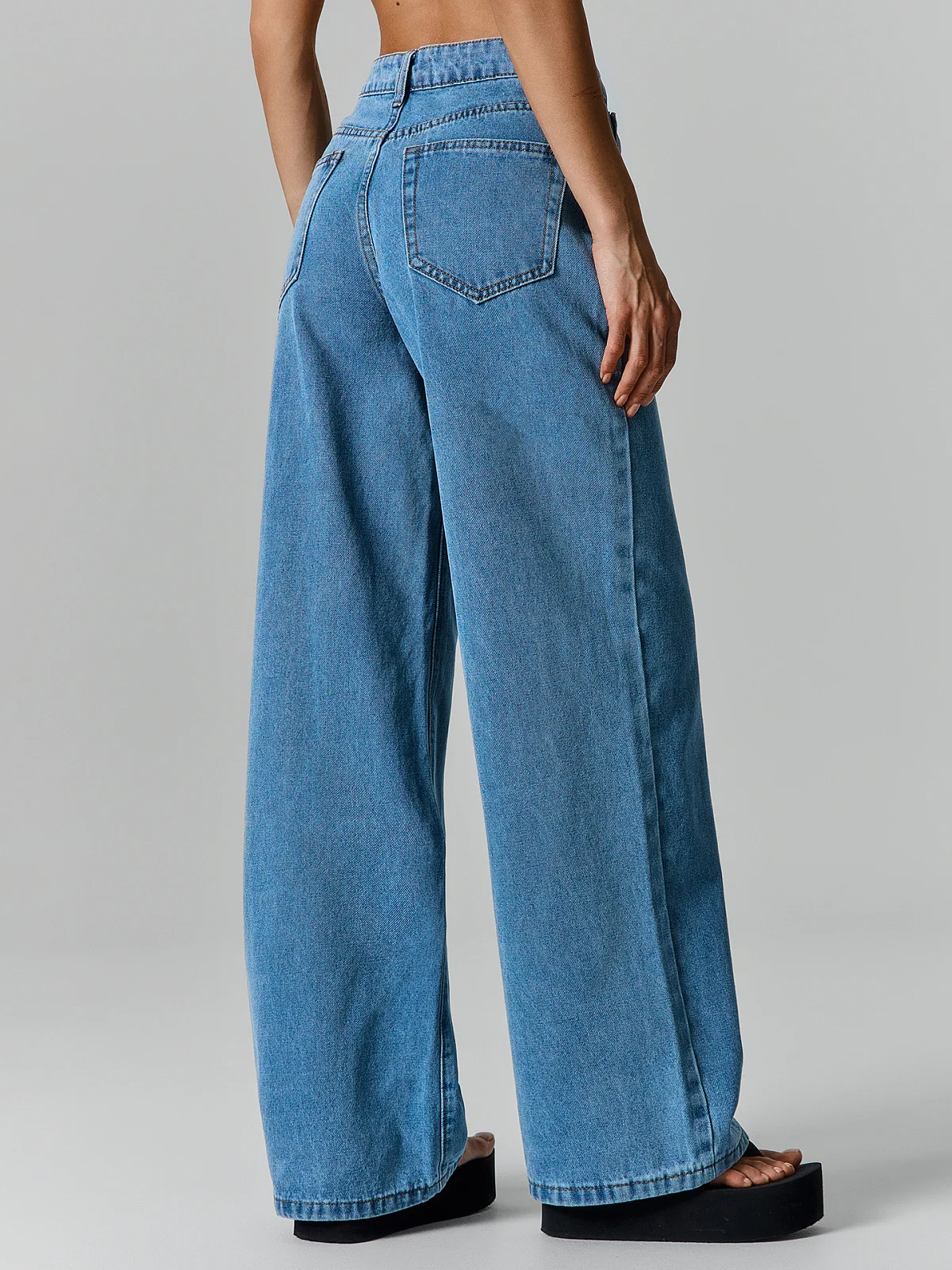 Джинсы Wide leg fit женские синие