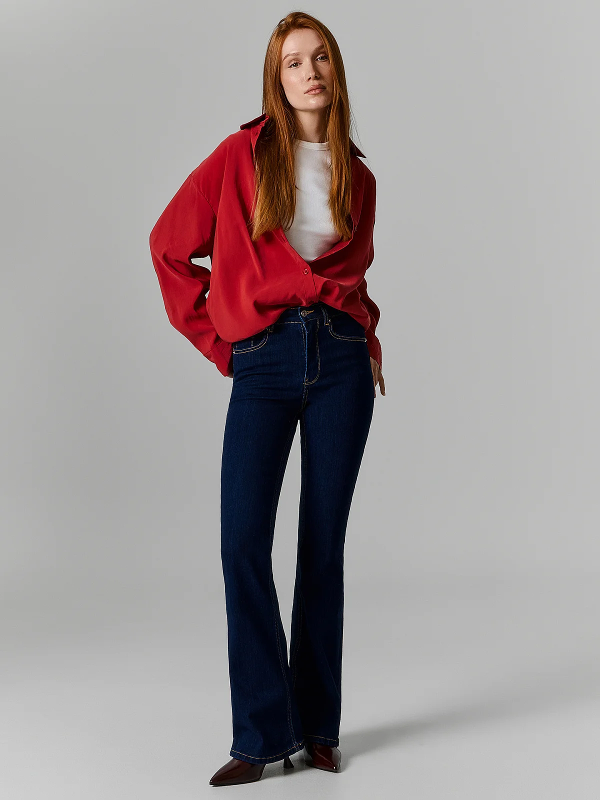Джинсы Flare fit женские синие